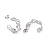 Non-Tarnish 304 Stainless Steel Bear Paw Print Wrap Stud Earrings for Women EJEW-B018-12P-2