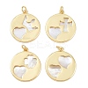 Natural Shell Pendants KK-L251-44G-A-1