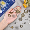 48Pcs 6 Style Tibetan Style Chandelier Component Links TIBE-SC0001-46-3