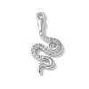 Brass Micro Pave Clear Cubic Zirconia Pendants LS-KK-S505-04P-02-1