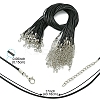 36Pcs Black Waxed Cord Necklace Making NCOR-FS0001-05P-4