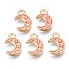 Light Gold Plated Alloy Enamel Pendants X-ENAM-R136-19A-1