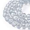 Transparent Electroplate Glass Beads Strands EGLA-F151-PL03-3