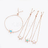 Adjustable Brass Bolo Bracelets BJEW-L618-02RG-1