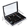 30-Slot Rectangle PU Leather Jewelry Presentation Boxes VBOX-WH0003-18-2