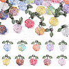 20Pcs 10 Colors Glass Pendants PALLOY-YW00082-1