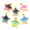 Brass Enamel Pendants KK-S401-15G-1