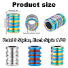 3Pcs 3 Style Titanium Alloy European Beads FIND-UN0002-91-3