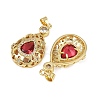 Brass Micro Pave Cubic Zirconia Pendants KK-S526-20G-A-3