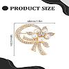 1Pc Wreath Zinc Alloy Rhinestone Brooches JEWB-LP0004-26-2