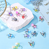 20Pcs Transparent Glass Pendants PALLOY-TAC0163-5
