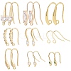   18Pcs 9 Style  Brass Earring Hooks KK-PH002-82-1