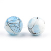 Drawbench & Baking Paint Glass Beads Strands GLAA-S176-16mm-07-1