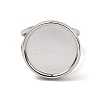 Non-Tarnish 304 Stainless Steel Open Cuff Pad Ring Settings RJEW-Z018-41P-2