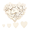 4 Styles Unfinished Wooden Heart Decoration Sheet WOOD-PH0003-27-6