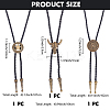 3Pcs 3 Styles Alloy Pendant Bolo Tie Lariat Necklaces NJEW-CL0001-09-2