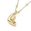 Initial Letter Brass Pendant Necklace NJEW-A015-21G-L-1