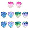 10Pcs 5 Colors Rack Plating Alloy Enamel Pendants ENAM-YW0004-60-1