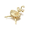 Rack Plating Brass Micro Pave Cubic Zirconia Pendants KK-D343-14G-D-2