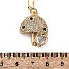 Brass Micro Pave Cubic Zirconia Pendant Necklaces LS-NJEW-Q041-04G-3