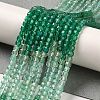 Natural Dyed & Heated Green Onyx Agate Beads Strands G-Q002-C02-01-5