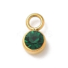 Ion Plating(IP) 304 Stainless Steel with Rhinestone Charms STAS-G351-13G-03-1