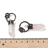 Natural Rose Quartz Faceted Pointed Bullet Pendants G-A221-03A-3