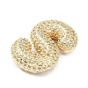 Rack Plating Brass Micro Pave Cubic Zirconia Pendants KK-Q790-01S-G-2