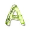 Transparent Resin Alphabet Pendants RESI-C028-02A-2