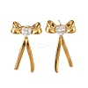 304 Stainless Steel Micro Pave Clear Cubic Zirconia Stud Earrings EJEW-I318-01G-05-4