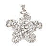 Brass Micro Pave Cubic Zirconia Pendants KK-K418-01A-P-1