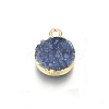 Natural Druzy Agate Pendants G-L566-A03-2