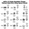 60Pcs 12 Styles Buddhist Theme Tibetan Style Zinc Alloy Spacer Beads FIND-CJ0002-20-2