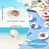 50Pcs 10 Colors Acrylic & Shell Pendants PALLOY-CJ00046-8