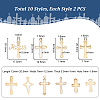 20Pcs 10 Style PVD Vacuum Plating 304 Stainless Steel Pendants STAS-UN0042-24-3