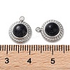 Synthetic Blue Goldstone Half Round Charms STAS-L022-399P-02-3