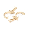 Brass Micro Pave Clear Cubic Zirconia Pendants Bails KK-B133-04G-02-2