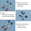 32Pcs 4 Style 304 Stainless Steel Stud Earring Findings for Dangle Charms STAS-UN0028-02-4