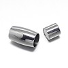 Tarnish Resistant Column 304 Stainless Steel Magnetic Clasps with Glue-in Ends STAS-D059-14D-2