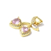 Brass Micro Pave Cubic Zirconia Pendants KK-A252-34G-01-2