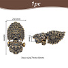 1Pc Tibetan Style Brass Shackle Clasps KK-NB0003-67A-2
