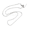 Adjustable 304 Stainless Steel Dapped Chain Necklaces NJEW-K270-02P-2