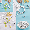 20Pcs White Cube Letter Silicone Beads 12x12x12mm Square Dice Alphabet Beads with 2mm Hole Spacer Loose Letter Beads for Bracelet Necklace Jewelry Making JX432P-7