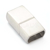 Tarnish Resistant 304 Stainless Steel Magnetic Clasps with Glue-in Ends STAS-B017-09P-1
