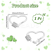 1Pc 925 Sterling Silver Screw Carabiner Lock Charms STER-NB0001-20A-P-2