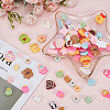 100Pcs Opaque Resin Cabochons CRES-SP0001-15-3