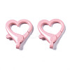 Spray Painted Eco-Friendly Alloy Lobster Claw Clasps LS-PALLOY-T080-05K-NR-2