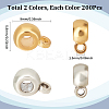 400Pcs 2 Colors Tibetan Style Tube Bails TIBE-SC0009-43-2