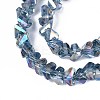 Electroplate Transparent Glass Beads Strands GLAA-N021-4mm-29-4