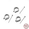 Anti-Tarnish Rhodium Plated 925 Sterling Silver Pendant Bails STER-L057-081A-P-5